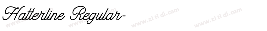 Hatterline Regular字体转换
